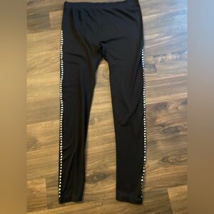 Black Footless Tights with Silver Studs